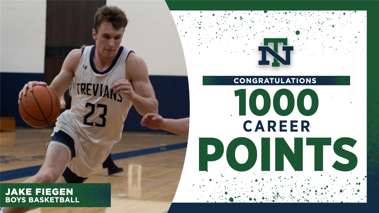 Jake Fiegen reaches 1000 career points